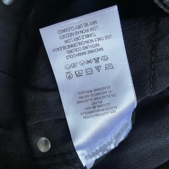 NWT Free People black denim button front jeans. Size 27. - Picture 8 of 8